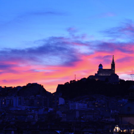 Impression Marseille sunset sur plexiglass