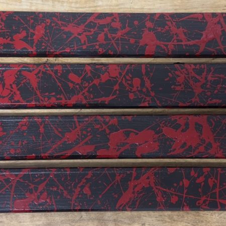 Peinture dripping sur palette en bois